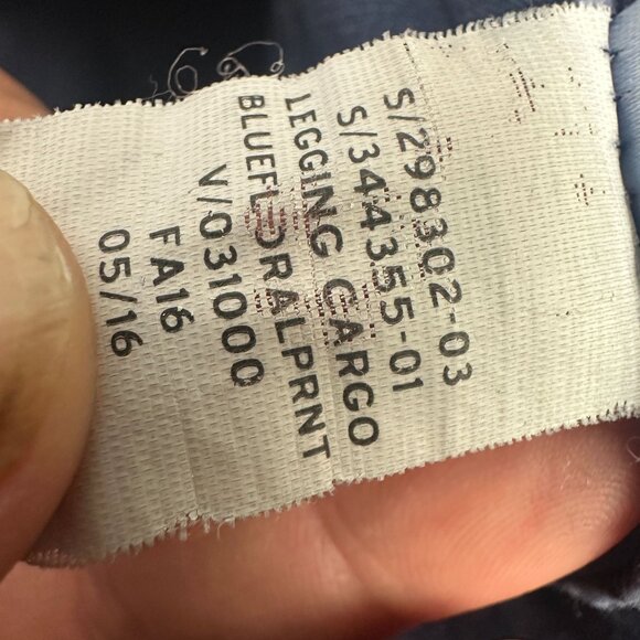 Gap Denim Legging Cargo Jeans Floral Pattern Size 16R Blue Made In Indonesia - Picture 6 of 9